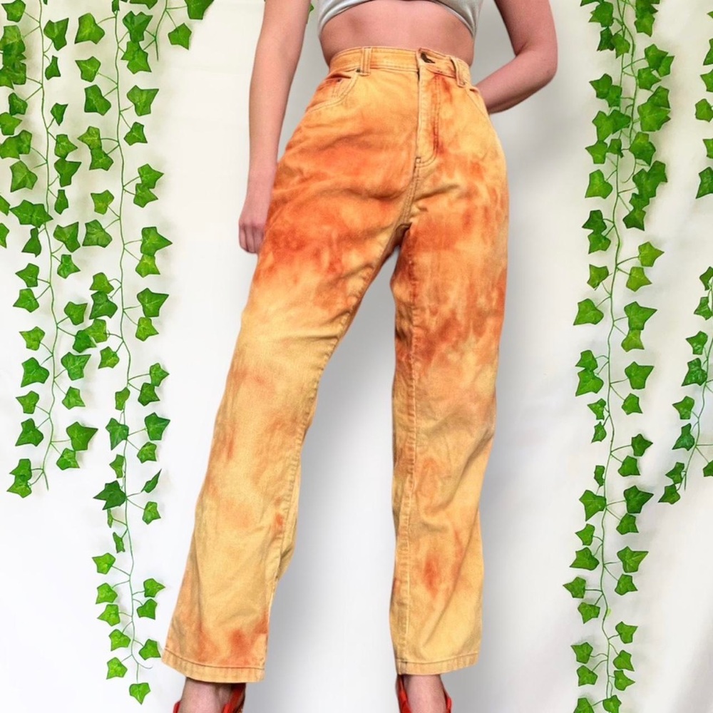 Vintage tie dye corduroy pants
